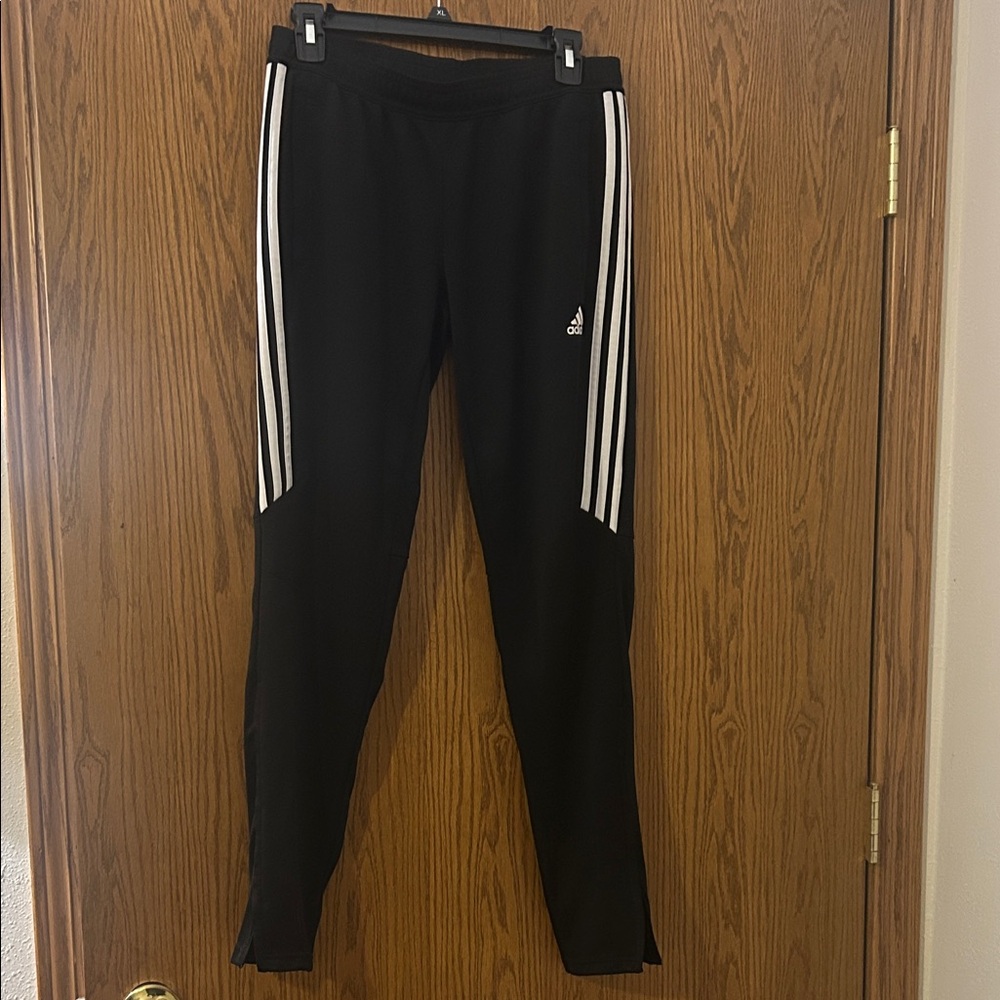 Adidas Woman Climacool Black Joggers with White Stripes